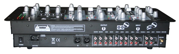 4 channel DJ Mixer with USB & SD card slot & LCD display
