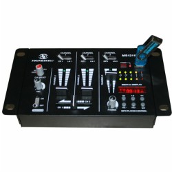 3 channel Mini DJ Mixer with USB & Display