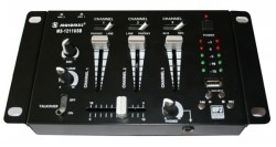 3 channel Mini DJ Mixer with USB