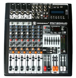 8 channel Powered Mixer with USB & SD card slot & LCD display
